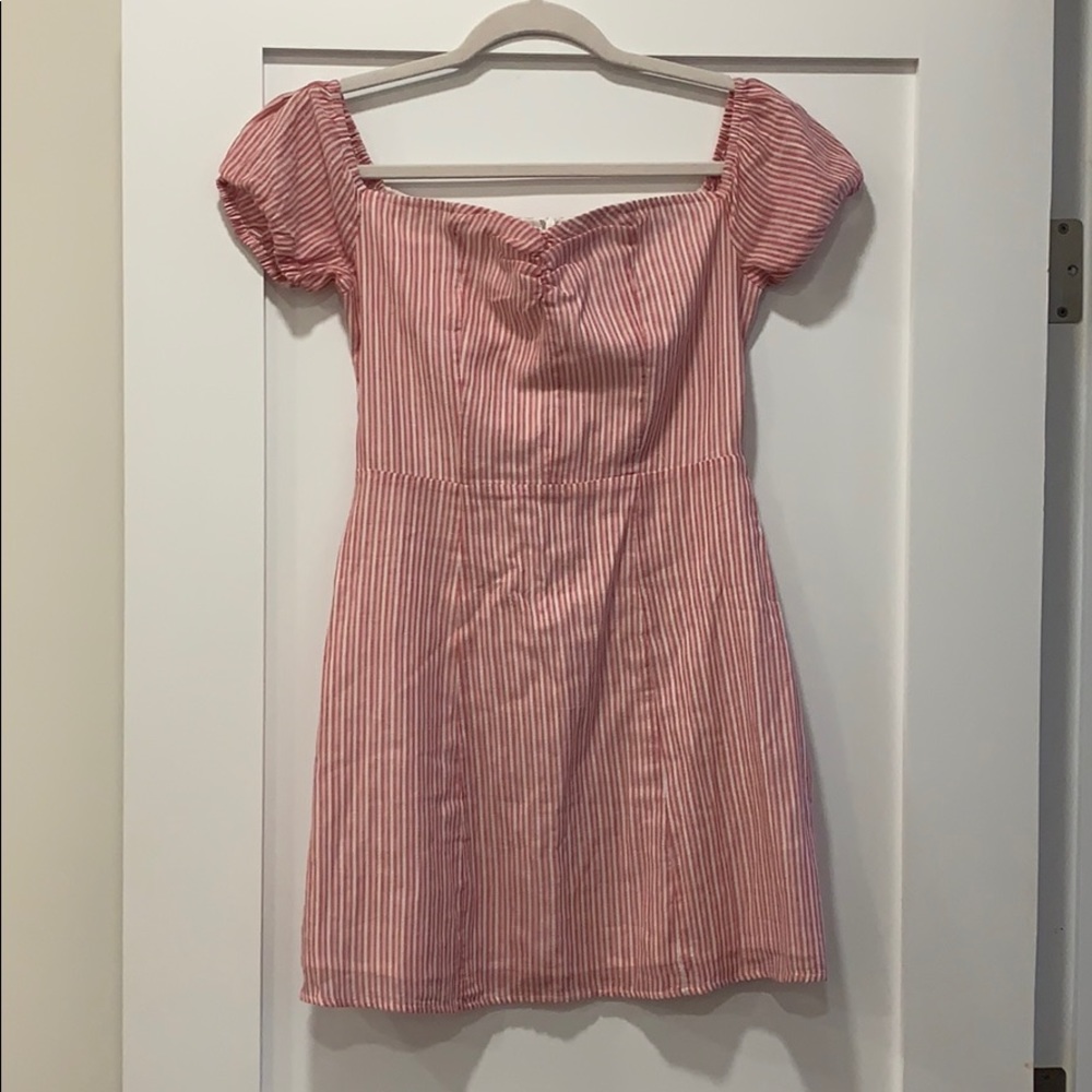 Off-Shoulder Mini Dress with Puff Sleeves
